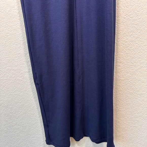 Good American Ribbed Navy Blue Sleeveless Dress Women's Size 5 - Picture 7 of 7
